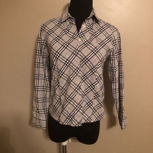 Gray Burberry Button Down